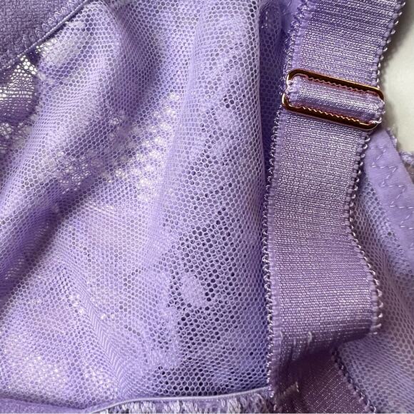 Savage X Fenty Lavender Floral Lace Unlined Bra Size 46 DDD - Picture 10 of 12